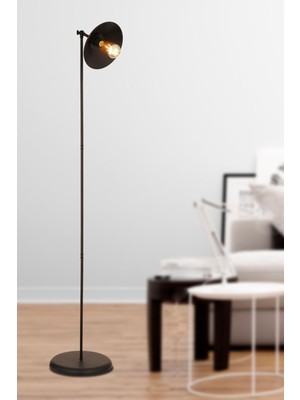 Mediterian Şık Siyah Metal Lambader, Modern ve Retro Dekoratif Aydınlatma Parçası