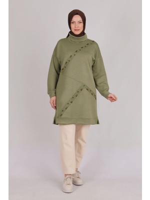 ottomanwear.com Büyük Beden Tunik Haki OTW20110