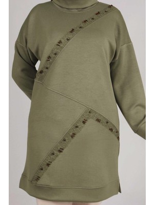 ottomanwear.com Büyük Beden Tunik Haki OTW20110