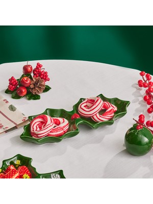 Karaca New Year Yılbaşı Kokina Iki Bölmeli Çerezlik 18 cm