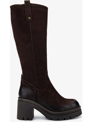 Valmenti Kadın Hakiki Deri Kahverengi Nubuk Casual Çizme 322 2351307 Bn Czm SK24-25 Kahve Nbk