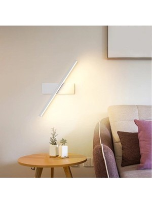 Mediterian Modern beyaz ledli duvar aydınlatması, enerji tasarruflu ve şık tasarım.