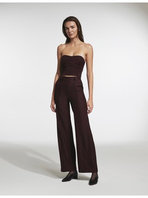 İLVİ Mishe Kadın Bordo Pantolon