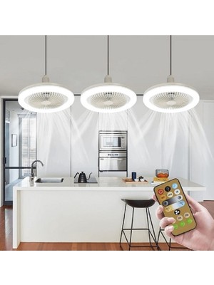 Mediterian 42W Poyraz Fan LED Ampül Kumandalı CT-1153 Işıklı Vantilatör