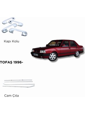Alminox Oto Aksesuar Tofaş Şahin-Doğan-Kartal 1996-   8 Prç Set