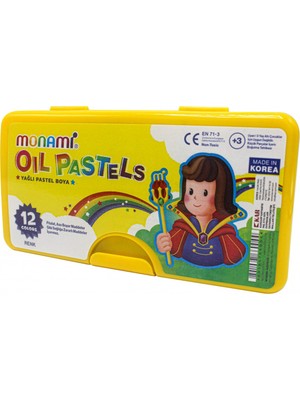 Monami Pastel Boya Seti 12 Parça Sarı Renkli Kalem Çantası ile Eğlenceli Boyama Deneyimi