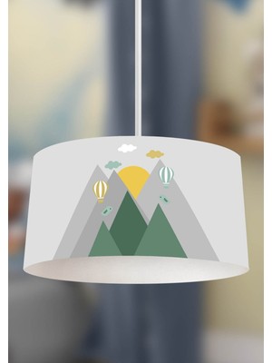 Mediterian Renkli Çocuk Odası Sarkıt Avize, Eğlenceli ve Şık Aydınlatma, Plastik Materyal