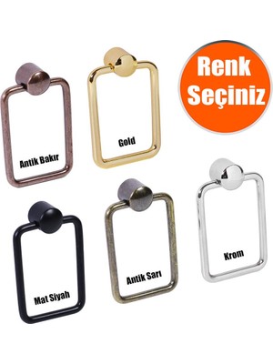 Sarkaç Mobilya Dolap Çekmece Kulbu Dikdörtgen - Antik Bakır