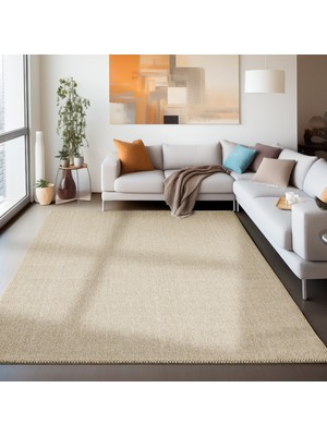 Bukleli Bej Lup Halı Oturma Odası Salon Mutfak Balkon Antre Yolluk Halısı