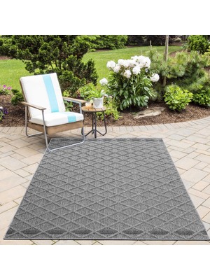 Teras Balkon Mutfak Dış Mekan Gri Makine Halısı