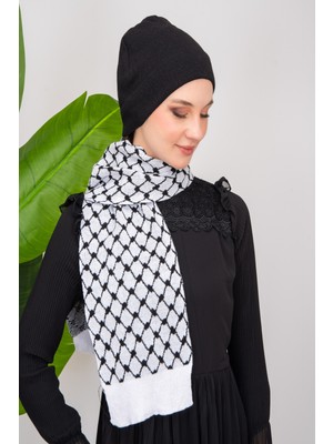 Triko Ipli Filistin Geleneksel Nakışlı Çocuk Unisex Atkı Takmı S300009