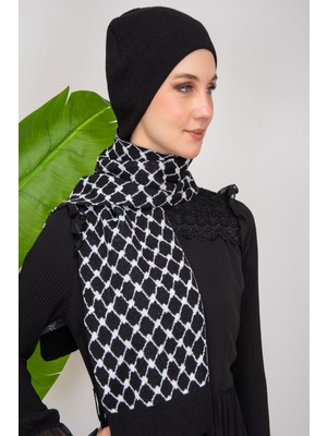 Triko Ipli Filistin Geleneksel Nakışlı Çocuk Unisex Atkı Takmı S300009