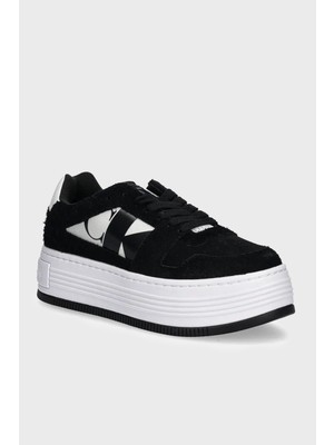 Calvin Klein Logolu Süet Platform Taban Sneaker Ayakkabı YW0YW016040GM Bayan Ayakkabı YW0YW01604 0gm