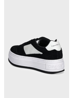 Calvin Klein Logolu Süet Platform Taban Sneaker Ayakkabı YW0YW016040GM Bayan Ayakkabı YW0YW01604 0gm