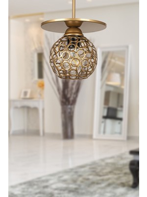 Mediterian Modern metal tekli avize, şık ve elegan tasarım, sıcak atmosfer sağlar.