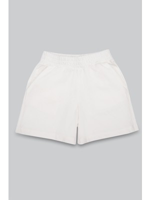 Solid Pamuklu Cepli Erkek Çocuk Şort