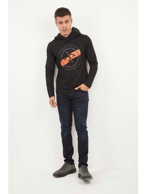 Rio Kapüşonlu Erkek Sweatshirt Siyah