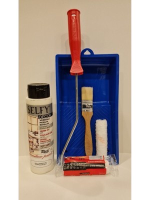 500 cc (750 Gr) Rich Selfy Decor Kendinden Vernikli Dolap Boyama Seti Su Bazlı Uygulama İçin Hazır