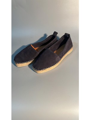 Noble Shoes Hakiki Deri Süet Bayan Espadril Babet