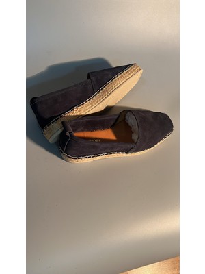 Noble Shoes Hakiki Deri Süet Bayan Espadril Babet