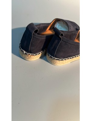 Noble Shoes Hakiki Deri Süet Bayan Espadril Babet