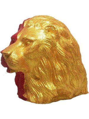 Gold Red Aslan Heykeli