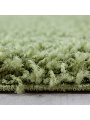 My Deco Carpet Shaggy Yeşil Halı Sade Renk Yumuşacık Soft Uzun Tüylü Çocuk Odası Oturma Odası Salon Mutfak Halı