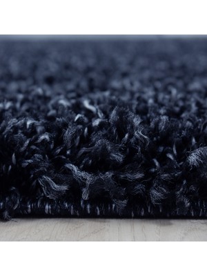 My Deco Carpet Yuvarlak Soft Shaggy Halı Yüksek Tüylü Düz Lacivert Rengi Çocuk Odası Oturma Odası Salon Mutfak Halı