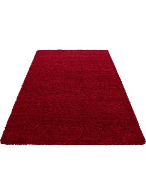 My Deco Carpet Soft Shaggy Halı Yüksek Tüylü Düz Kırmızı Renkli Çocuk Odası Oturma Odası Salon Mutfak Halısı