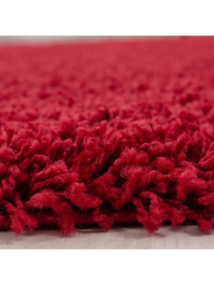 My Deco Carpet Soft Shaggy Halı Yüksek Tüylü Düz Kırmızı Renkli Çocuk Odası Oturma Odası Salon Mutfak Halısı