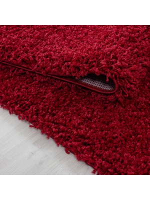 My Deco Carpet Soft Shaggy Halı Yüksek Tüylü Düz Kırmızı Renkli Çocuk Odası Oturma Odası Salon Mutfak Halısı