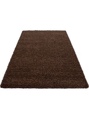 My Deco Carpet Yuvarlak Soft Shaggy Halı Yüksek Tüylü Düz Kahverengi Rengi Çocuk Oda Oturma Odası Salon Mutfak Halı