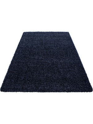 My Deco Carpet Yuvarlak Soft Shaggy Halı Yüksek Tüylü Düz Lacivert Rengi Çocuk Odası Oturma Odası Salon Mutfak Halı