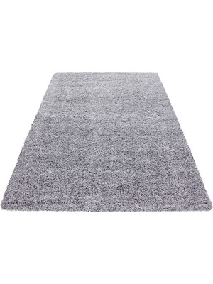 My Deco Carpet Yuvarlak Soft Shaggy Halı Yüksek Tüylü Düz Açık Gri Rengi Çocuk Odası Oturma Odası Salon Mutfak Halı