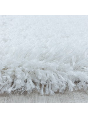 My Deco Carpet Süpersoft Peluş Shaggy Halı Düz Renkli Beyaz Çocuk Odası Oturma Odası Salon Mutfak Halısı