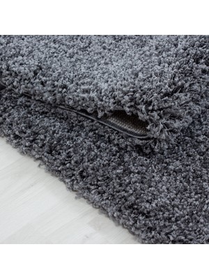 My Deco Carpet Soft Shaggy Halı Yüksek Tüylü Düz Gri Rengi Çocuk Odası Oturma Odası Salon Mutfak Halısı