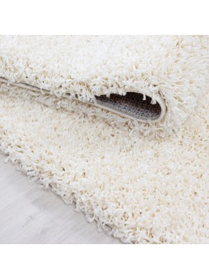 My Deco Carpet Soft Shaggy Halı Yüksek Tüylü Düz Krem Rengi Çocuk Odası Oturma Odası Salon Mutfak Halısı