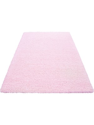 My Deco Carpet Soft Shaggy Halı Yüksek Tüylü Düz Pembe Renkli Çocuk Odası Oturma Odası Salon Mutfak Halısı