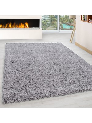 My Deco Carpet Soft Shaggy Halı Yüksek Tüylü Düz Açık Gri Rengi Çocuk Odası Oturma Odası Salon Mutfak Halı