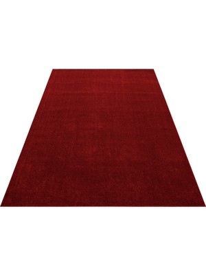 My Deco Carpet Yuvarlak Modern Sade Kısa Havlı Düz Renkli Bordo Kırmızı Çocuk Odası Oturma Odası Salon Mutfak Halı