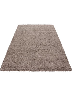 My Deco Carpet Soft Shaggy Halı Yüksek Tüylü Düz Bej Rengi Çocuk Odası Oturma Odası Salon Mutfak Halısı