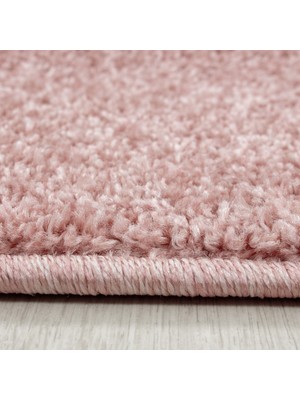 My Deco Carpet Modern Sade Kısa Havlı  Düz Renkli  Rose Gül Kurusu Çocuk Odası Oturma Odası Salon Mutfak Halısı