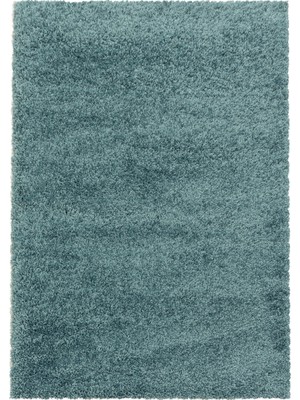 My Deco Carpet Soft Shaggy Halı Salon Oturma Mutfak Halısı Yumuşak Yüksek Havlı Düz Aqua Pastel Mavi