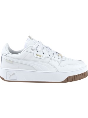 Puma Carina Street Lux Kadın Yürüyüş Ayakkabısı Kauçuk Tabanlı Suni Deri Beyaz Renkli