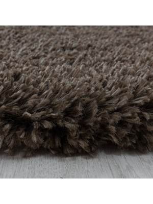 My Deco Carpet Süpersoft Peluş Shaggy Halı Düz Renkli Kahverengi Çocuk Odası Oturma Odası Salon Mutfak Halısı