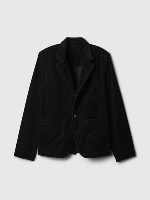 Erkek Siyah Kadife Blazer Ceket