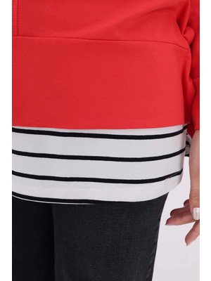 Ekru-Siyah-Pamuklu Penye Kısa Içlik Etek