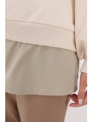 Defne-Pamuklu Penye Kısa Içlik Etek