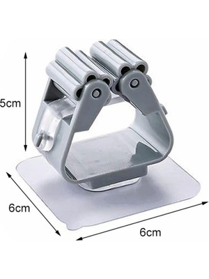 Buffer Tekli Duvara Yapışkanlı Mop Tutucu Aparat Sopa Askısı