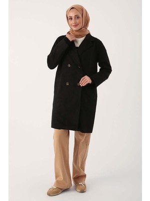 ALLDAY Siyah-Süet Kruvaze Blazer Ceket